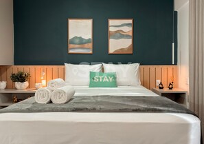 Căn hộ Deluxe, bếp nhỏ, quang cảnh thành phố