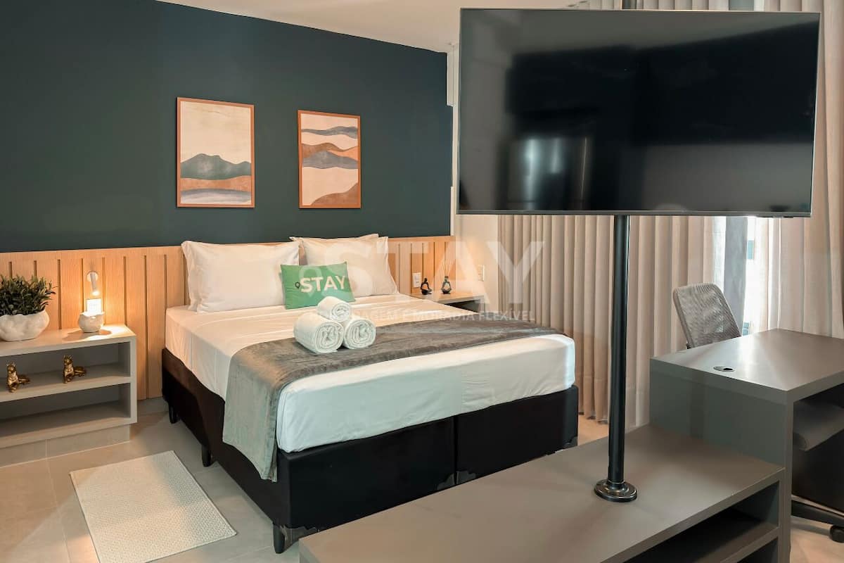 Căn hộ Deluxe, bếp nhỏ, quang cảnh thành phố