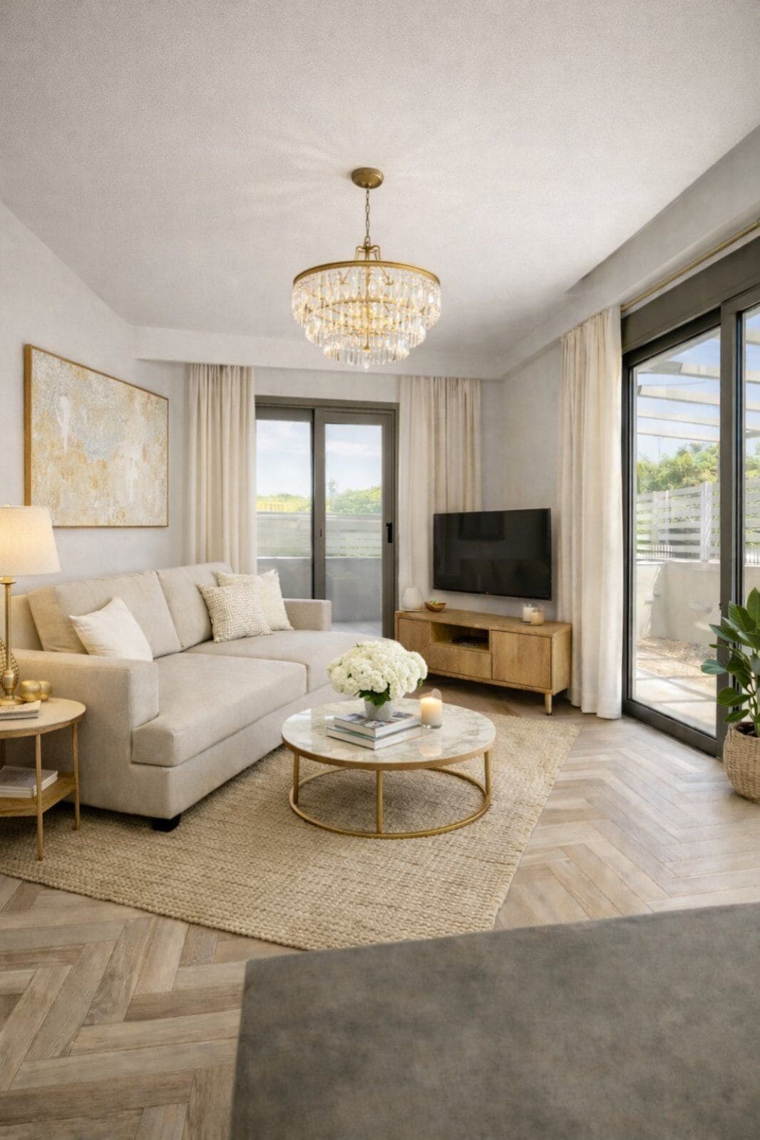 Deluxe-Apartment, Gartenblick | Wohnbereich