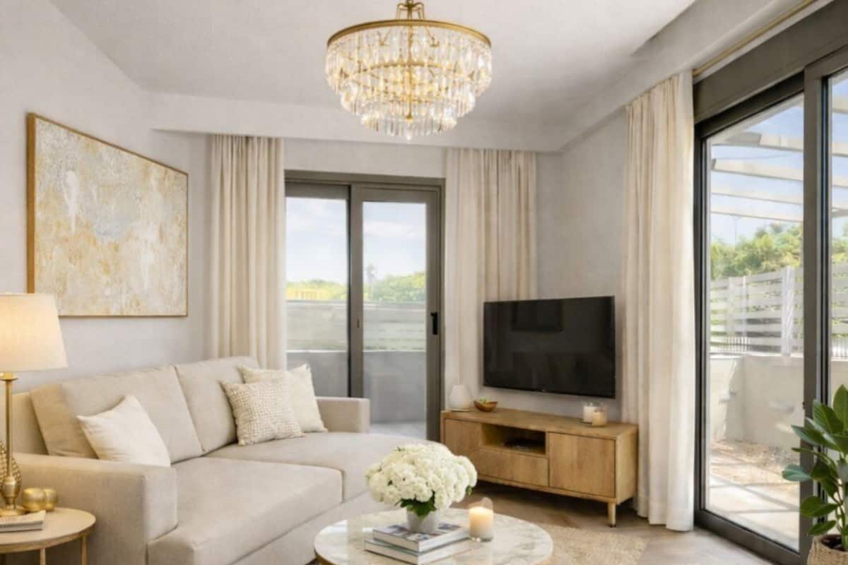 Deluxe-Apartment, Gartenblick | Wohnbereich