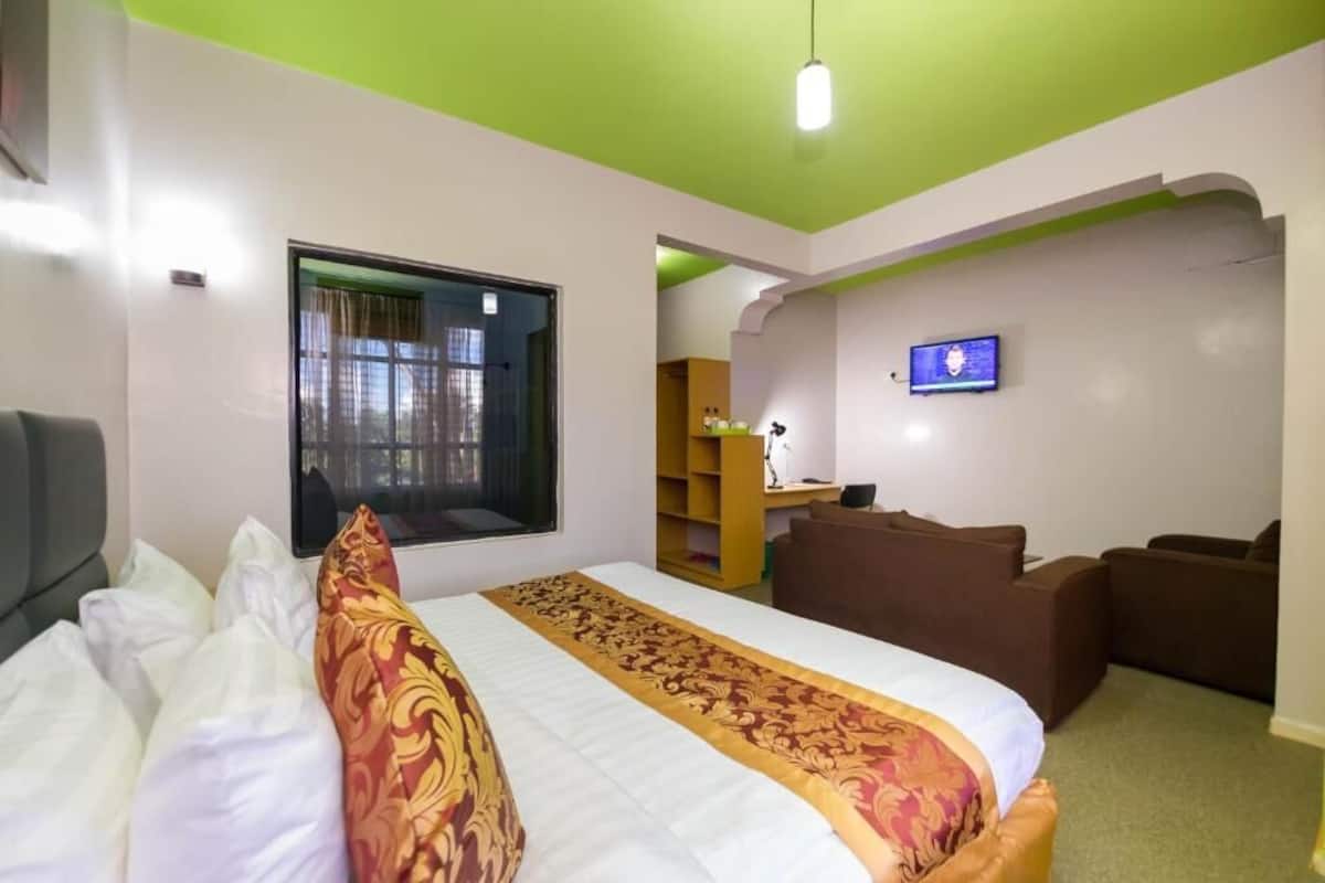 Deluxe-Doppelzimmer, Terrasse, Gartenblick