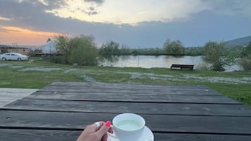 Double or Twin Room, Lake View | Outdoor dining