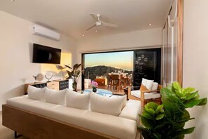 Living area - Oceanfront Luxury Boutique Villa-Pool, Spas, Fitness, Yoga-Casa Luxe at Cerritos (Los Cerritos)