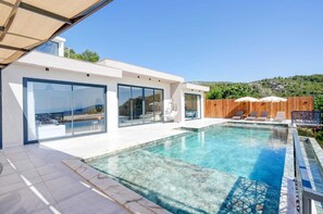 Outdoor pool - Sea view villa in Kaş Kalkan, suitable for 6 people. (Antalya)