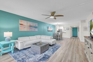 Condo, Multiple Beds (Golden Shores #210) | Living area - Golden Shores #210 (Indian Shores)