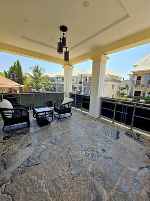 Luxury Apartment, 1 Bedroom, Balcony, City View | Terrace/patio