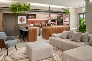 Living area - Flat de 100m2 com Serviço de Camareira (Sao Paulo)