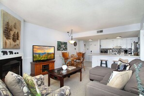 TV, fireplace, table football, offices - Cozy Escape w Balcony, Mtn Views & Resort Perks! (Gatlinburg)