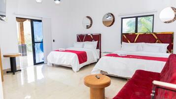 Ropa de cama de alta calidad y minibar