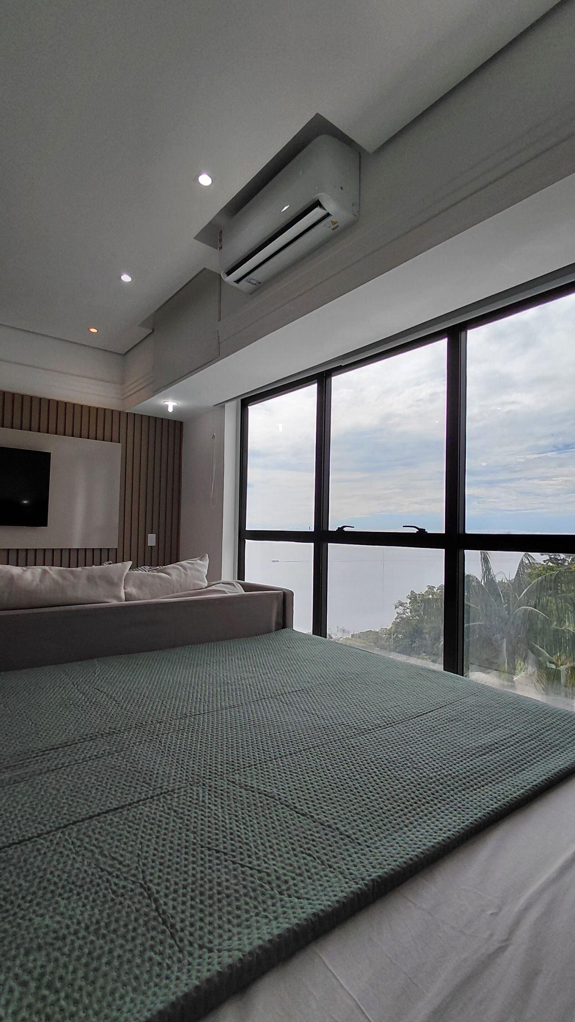 Apartamento luxo, cozinha, vista para o rio