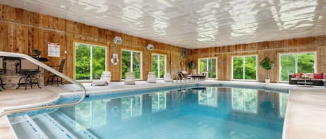 Indoor pool, a heated pool