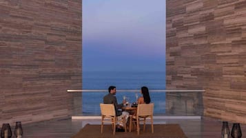 Luxury Villa, Ocean View, Beachfront | Outdoor dining