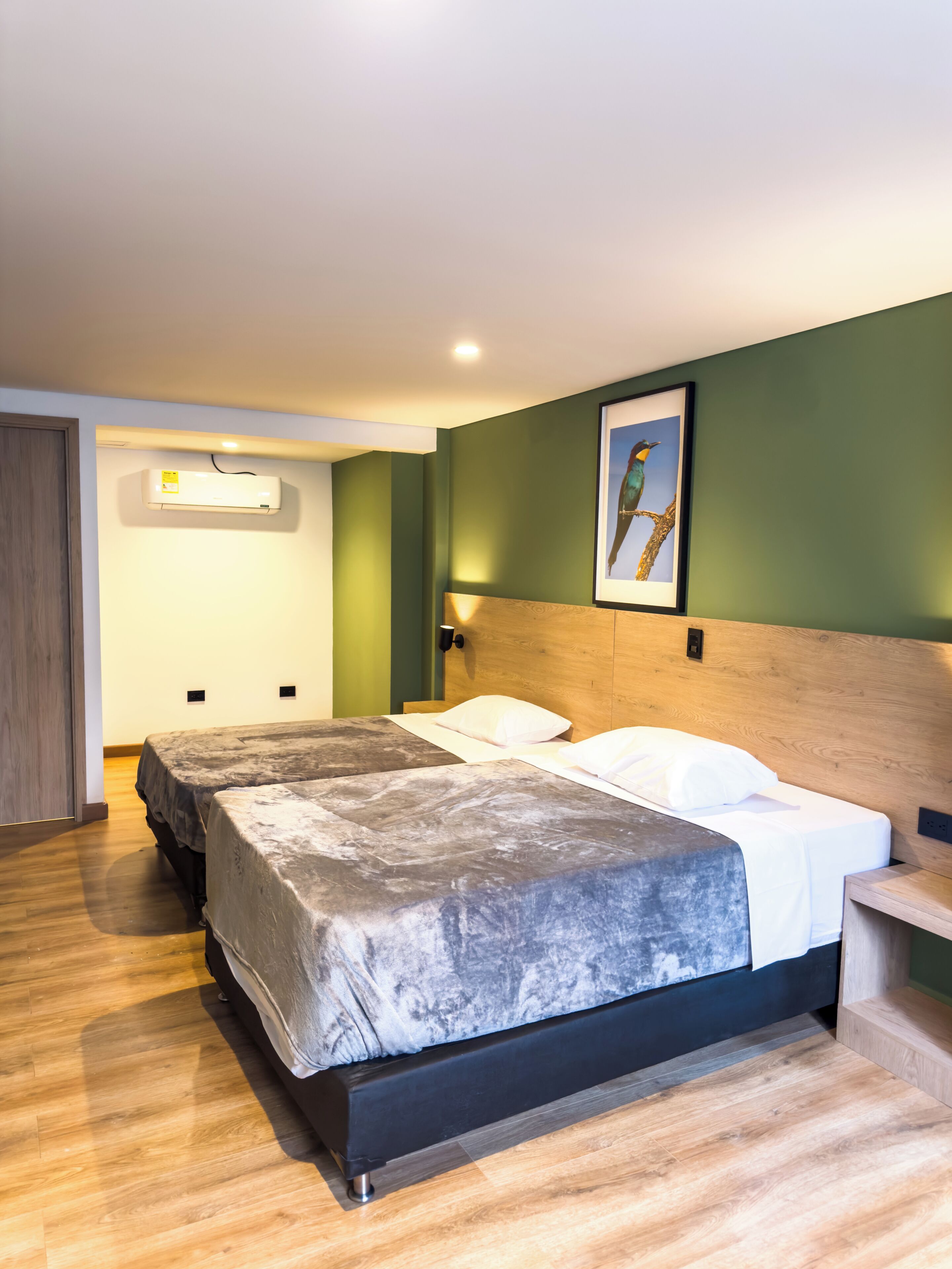 Standard Double or Twin Room, Courtyard View | Desk, laptop workspace, blackout curtains, soundproofing