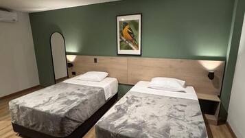Standard Double or Twin Room, Courtyard View | Desk, laptop workspace, blackout curtains, soundproofing