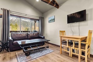 Smart TV, DVD player - Cozy Studio Cabin #1 on Hobby Farm Near Glacier National Park (Columbia Falls)