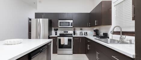 Microwave, oven, stovetop, dishwasher