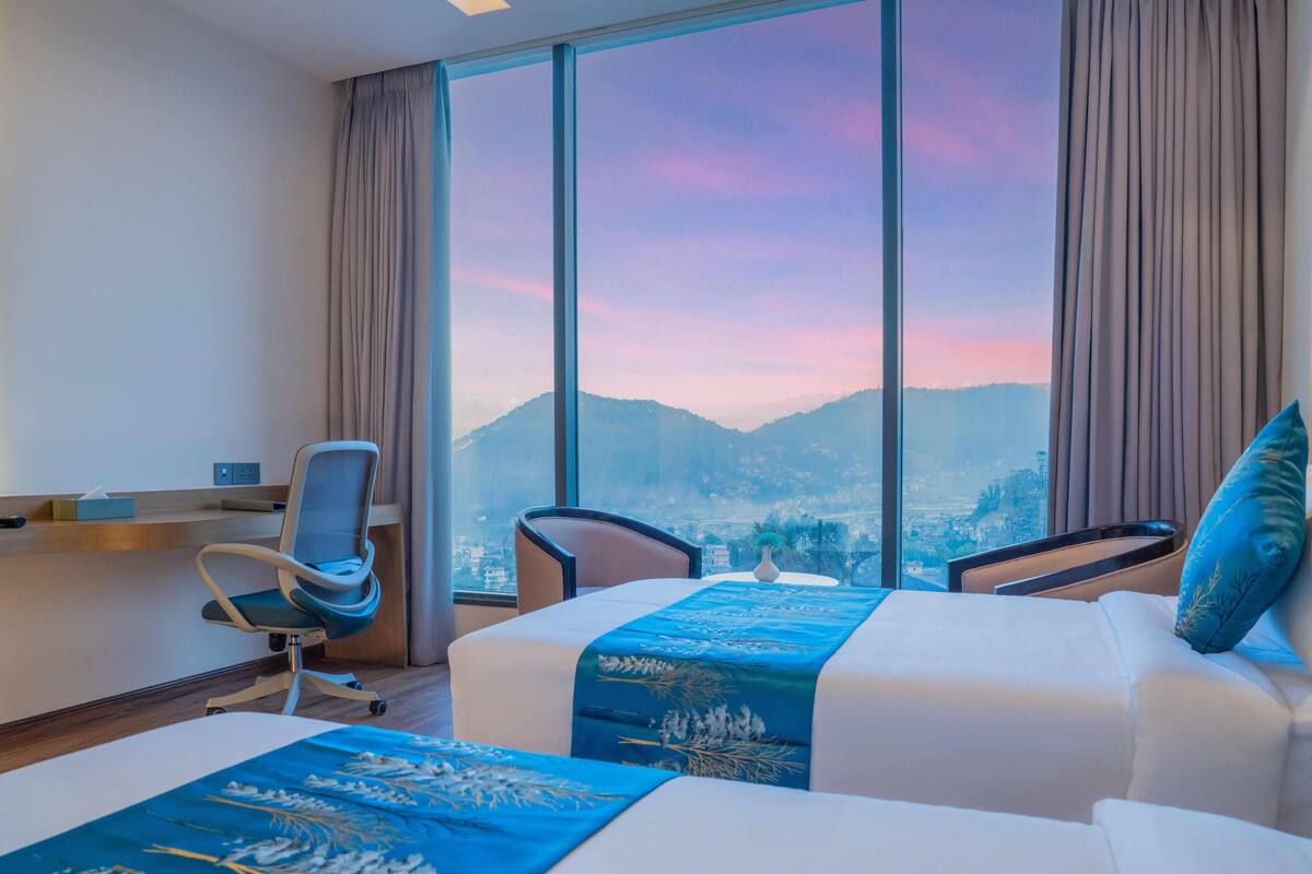 Standard Room, 2 Katil Bujang (Single), Non Smoking, Mountain View | Kalis bunyi 