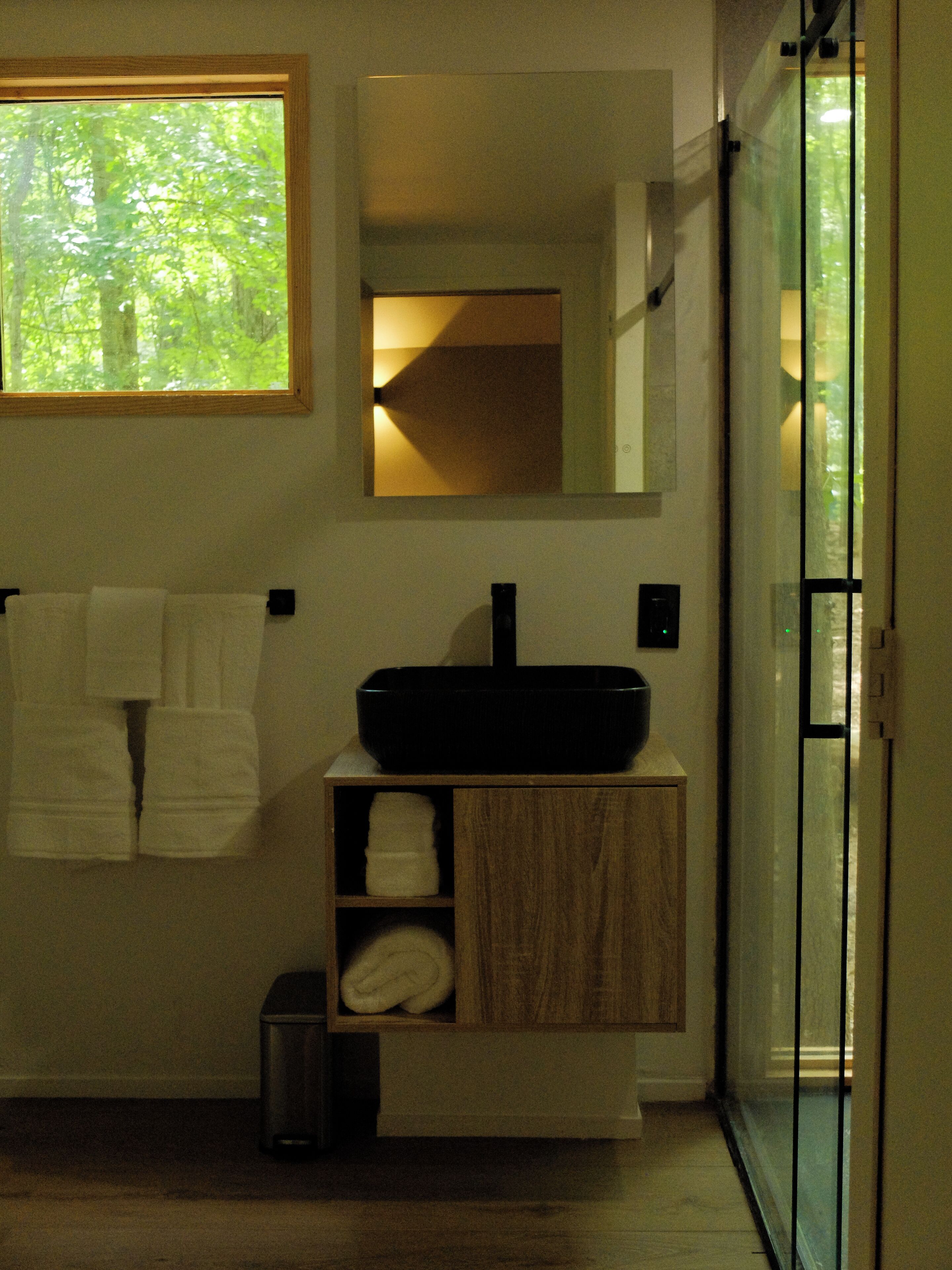 Kabin Deluks, pemandangan danau | Kamar mandi