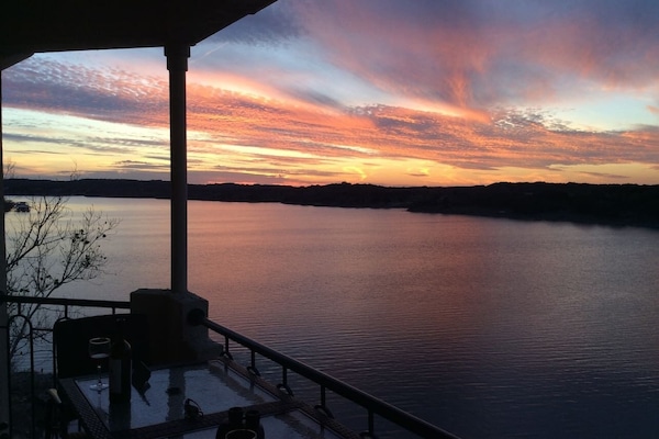 Sunset View of Lake Travis from Balcony