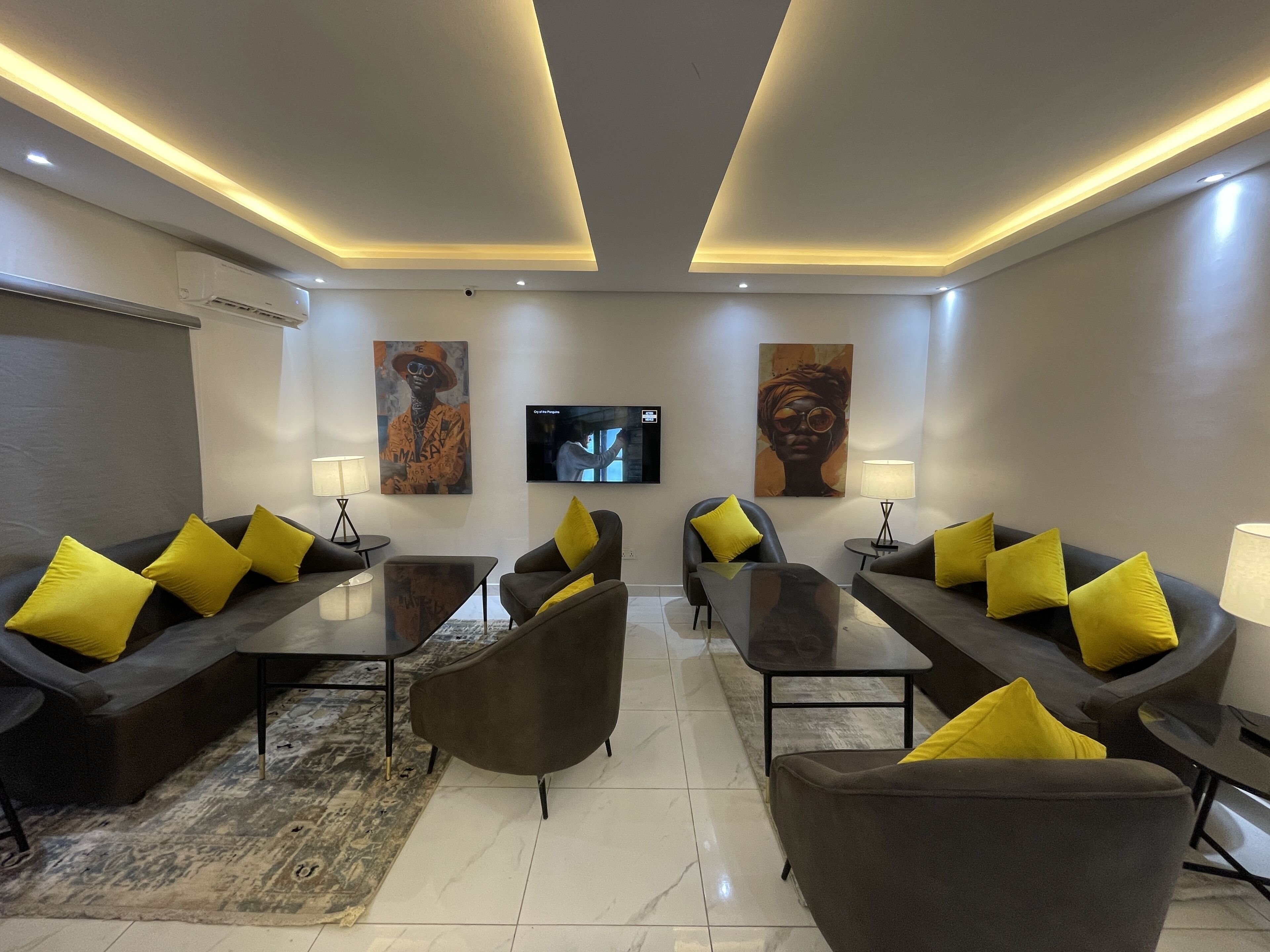 Sittområde i lobbyn