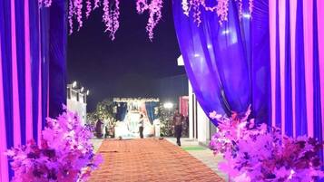 Outdoor banquet area