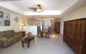 Suite, 2 Double Beds, Beach View | Premium bedding, in-room safe, individually decorated - The Crown House Hotel (Philipsburg)