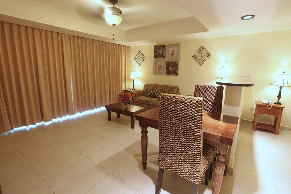 Suite, 2 Double Beds, Beach View | Premium bedding, in-room safe, individually decorated
