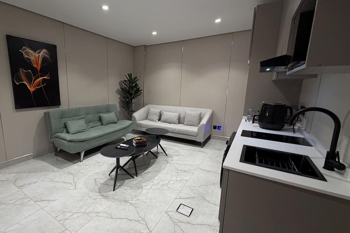 Apartment, 1 Bedroom, Accessible, Smoking | Living room