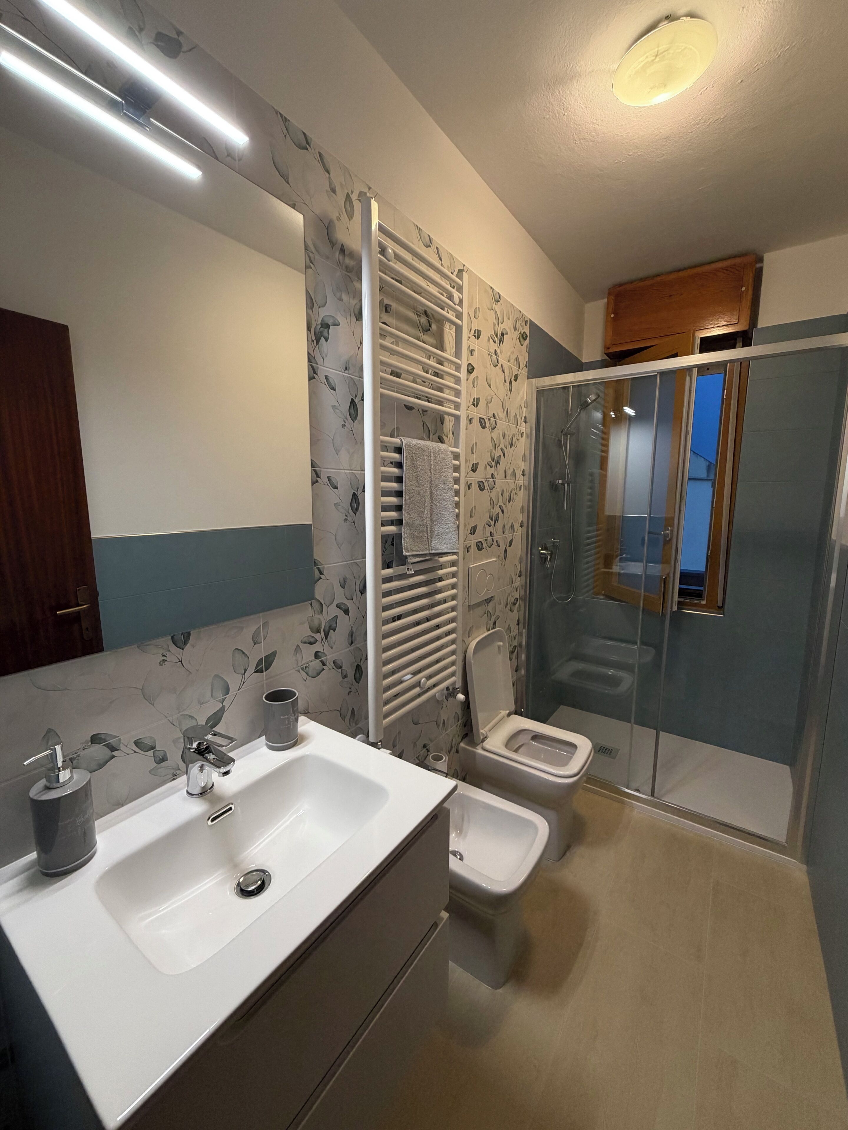 Dusche, Haartrockner, Bidet, Handtücher