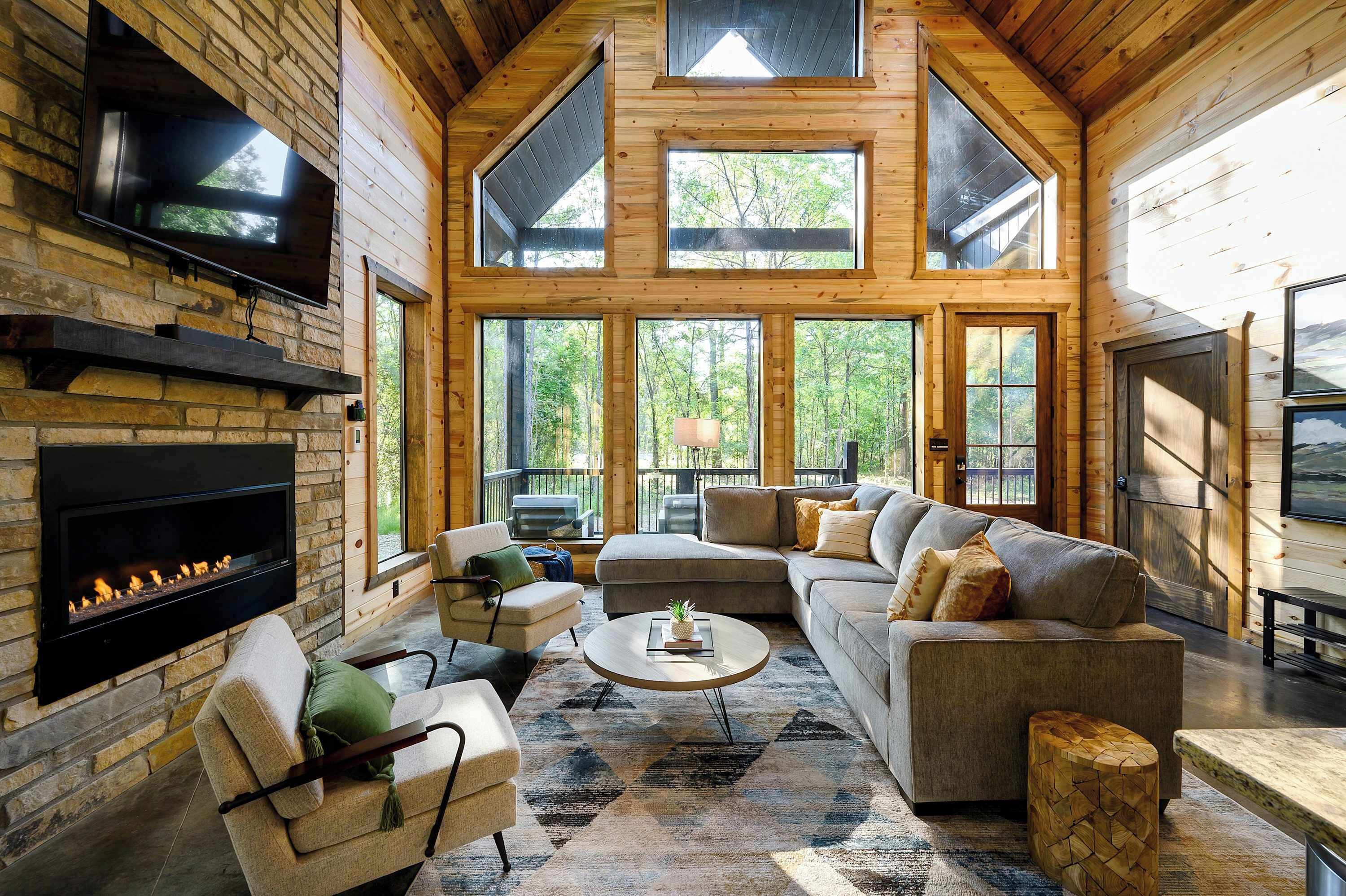 TV, fireplace, video games, offices