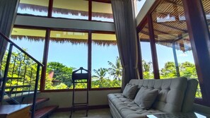 Villa Deluxe, piscina privada, vistas a la colina | Zona de estar