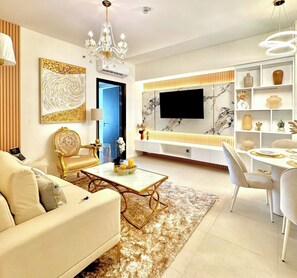 Shared Dormitory, 1 Bedroom, Accessible, Smoking | Living room - Room-modern Condo Room With City Views i (Davao)