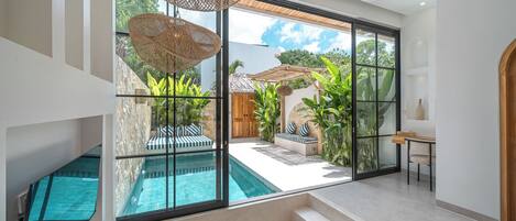 Villa Standard, 1 chambre, patio, vue piscine | Salle de séjour