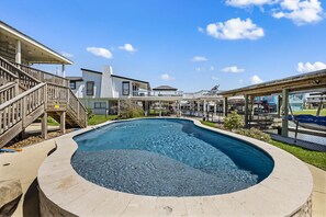 Pool - Relaxed Beach Getaway with Canal Views (Galveston)
