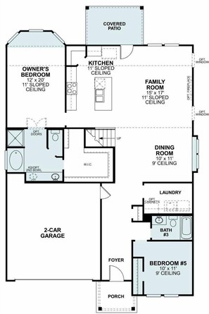 Floor plan - Spacious 5-bedroom house in peaceful Mansfield with AC (Mansfield)