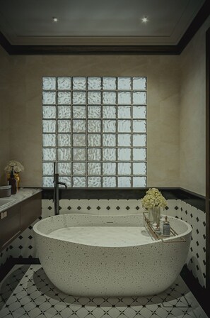 Habitación doble Deluxe, vista a la ciudad | Baño