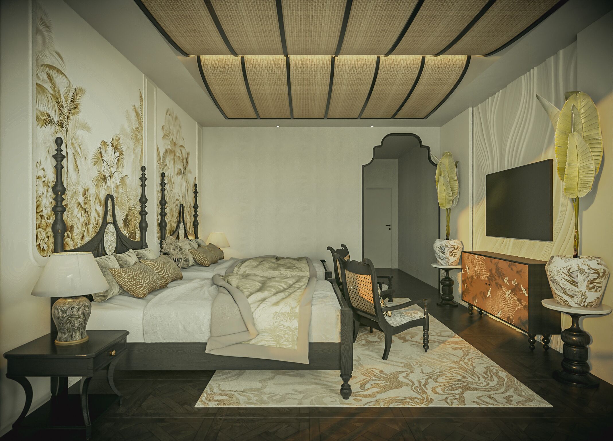 ファミリー ツインルーム クイーンベッド 2 台