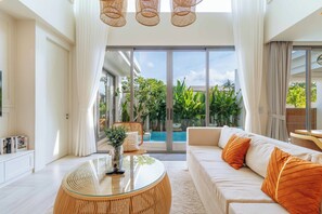 Living area - 4BR Pool Villa Near Bang Tao Beach V301 (Choeng Thale)