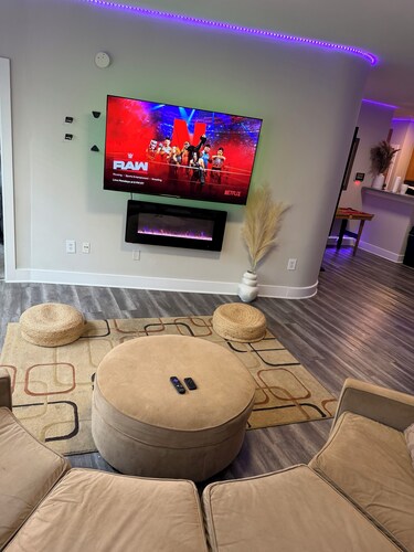 Welcome to your fun 2BR/2BA arcade loft—relax, play, and enjoy your stay!!