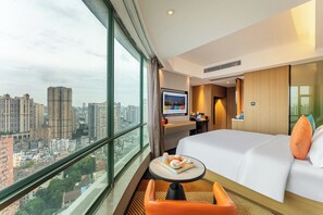尊雅智慧景觀大床房 | 埃及棉床單、高級寢具、羽絨被、舒適加層