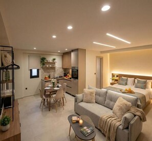 华丽客房, 海景 | 起居区