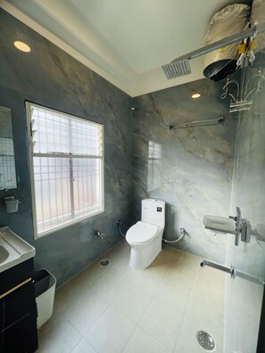 Shower, hair dryer, bidet, towels - Hariaaksh stay is a luxurious yet affordable home stay. (Varanasi)