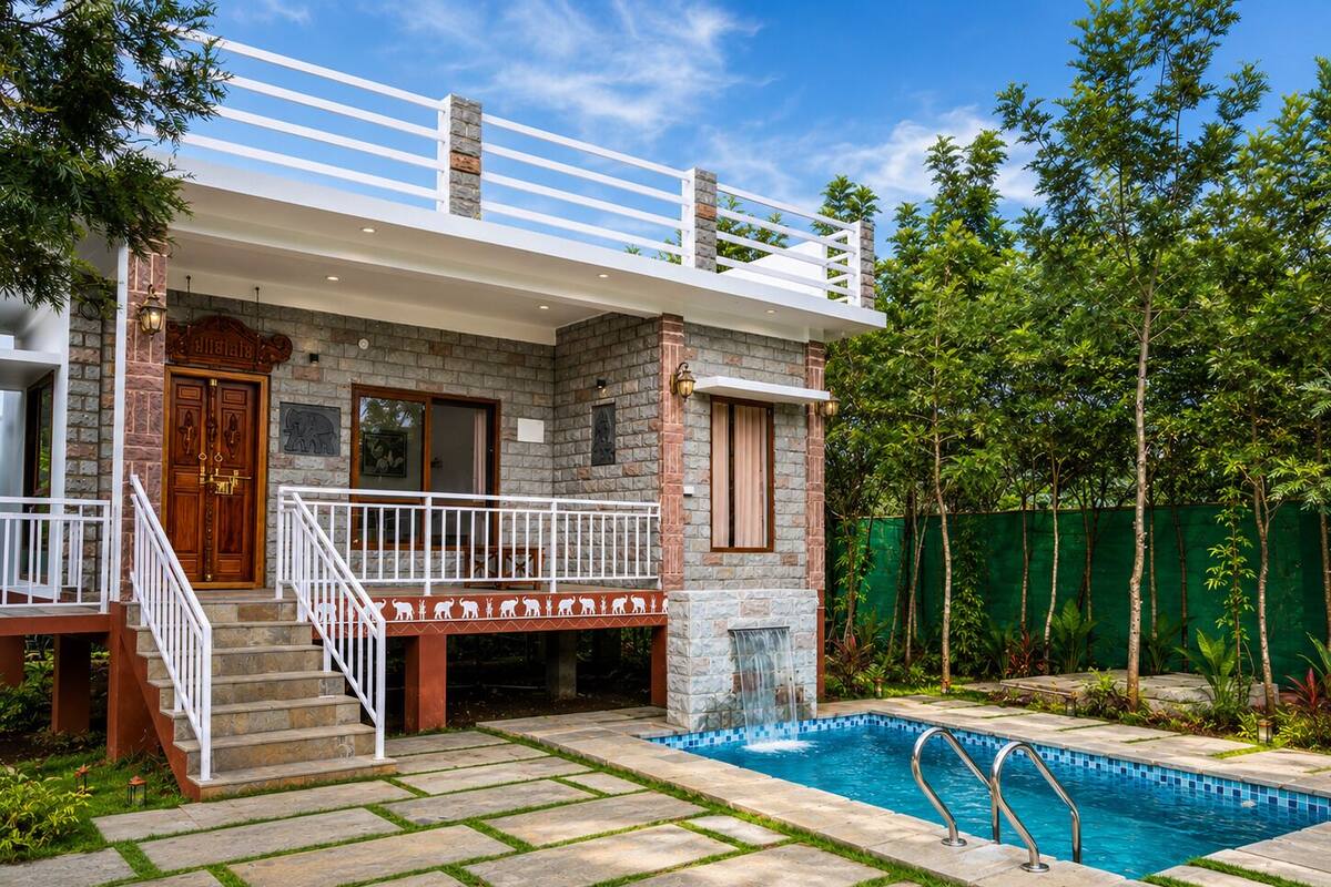 Signature Villa, Hill View | Egyptian cotton sheets, premium bedding, down comforters, desk