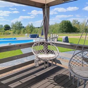 Terrace/patio - Domek nr 4 "błękitne Wzgórze" (gmina Brzuze)