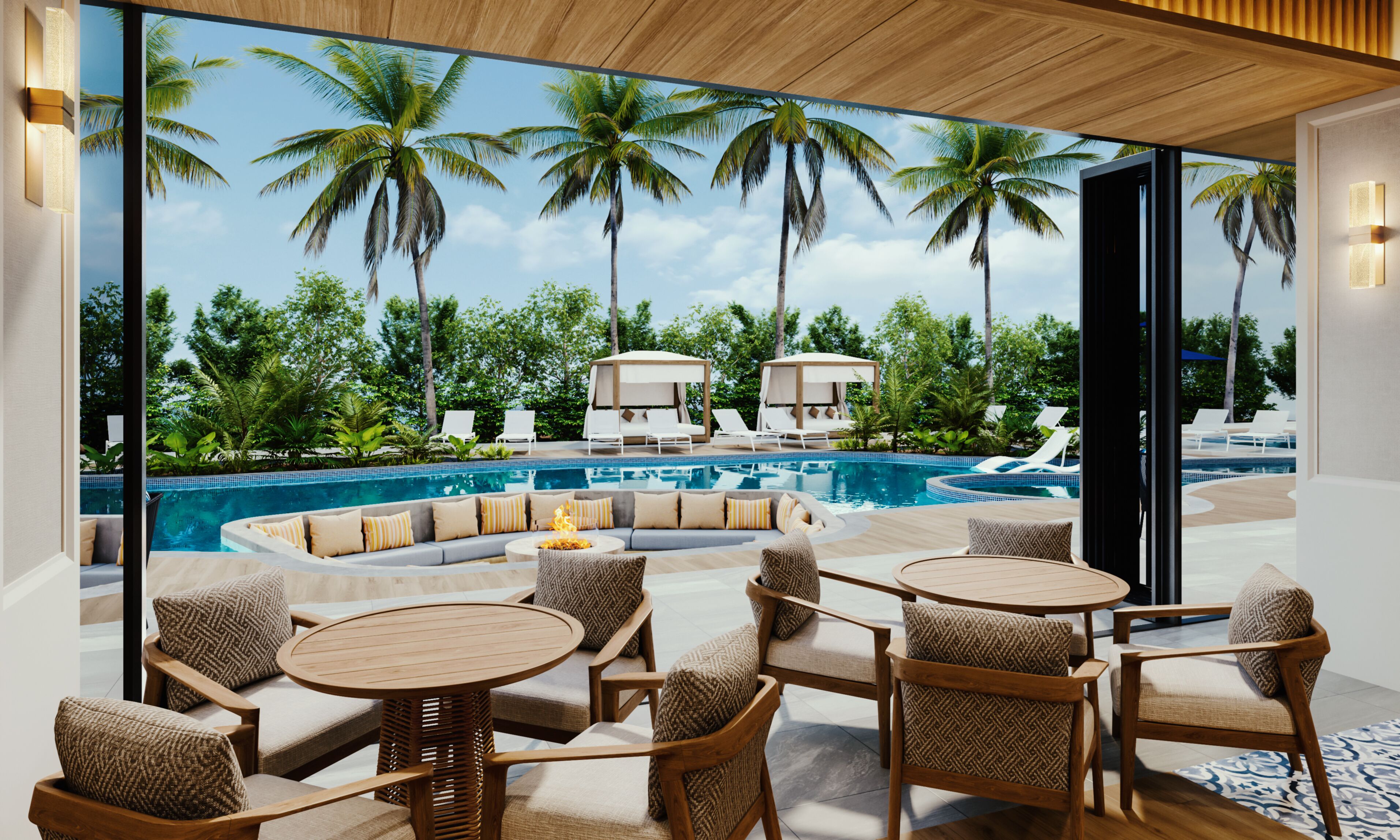 Outdoor pool, pool cabanas (surcharge)