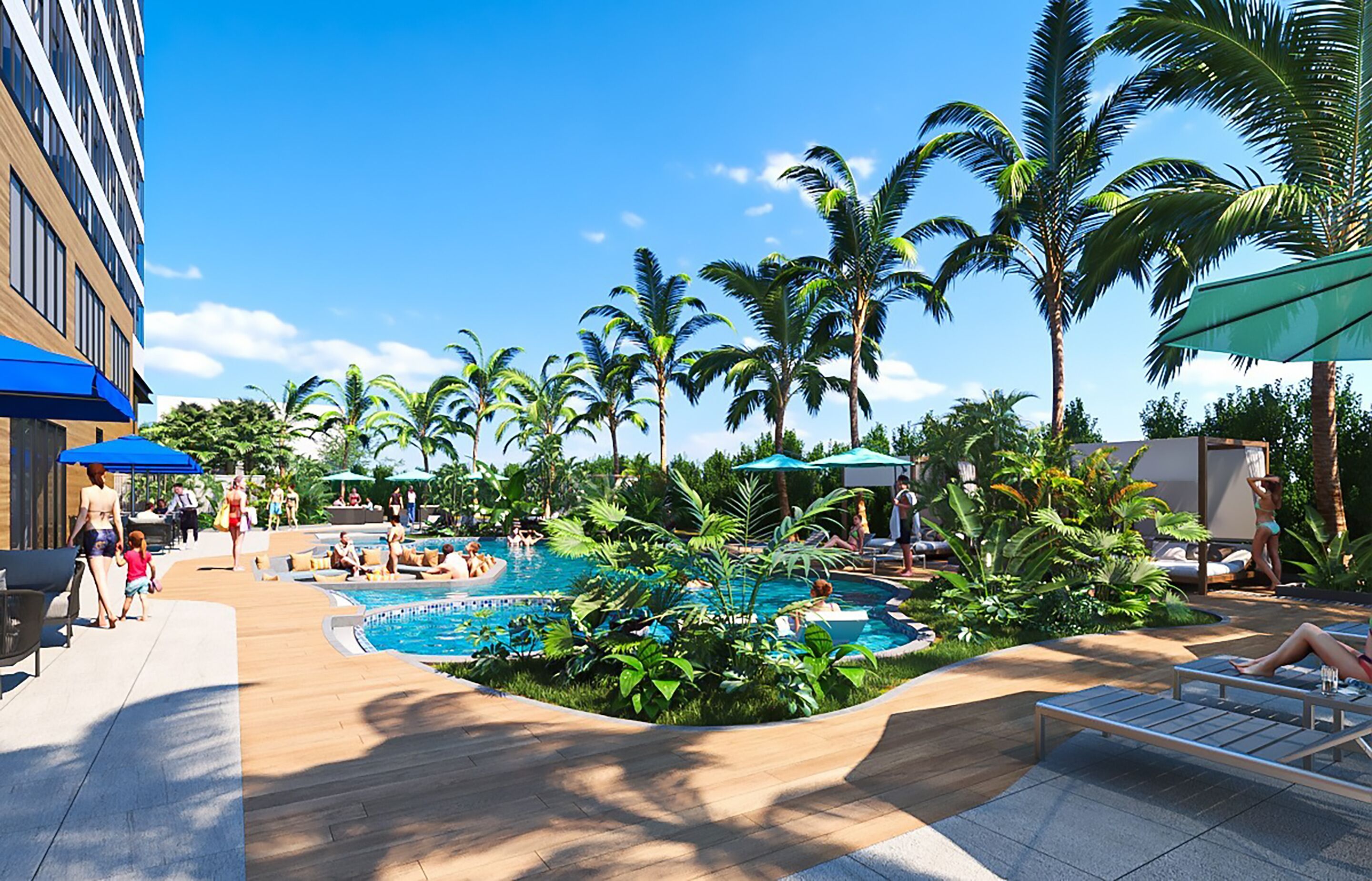 Outdoor pool, pool cabanas (surcharge)