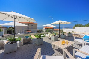 Terrace/patio - Stylish vacation apartment in Crikvenica with pool (Crikvenica)
