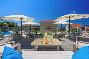 Terrace/patio - Stylish vacation apartment in Crikvenica with pool (Crikvenica)