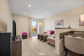 Living area - Holiday apartment Lille Hus 3 in St. Peter-Ording with shared sauna (Sankt Peter-Ording)