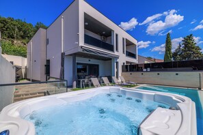 Terrace/patio - Dramalj luxury villa - pool, whirlpool & sea view (Dramalj)